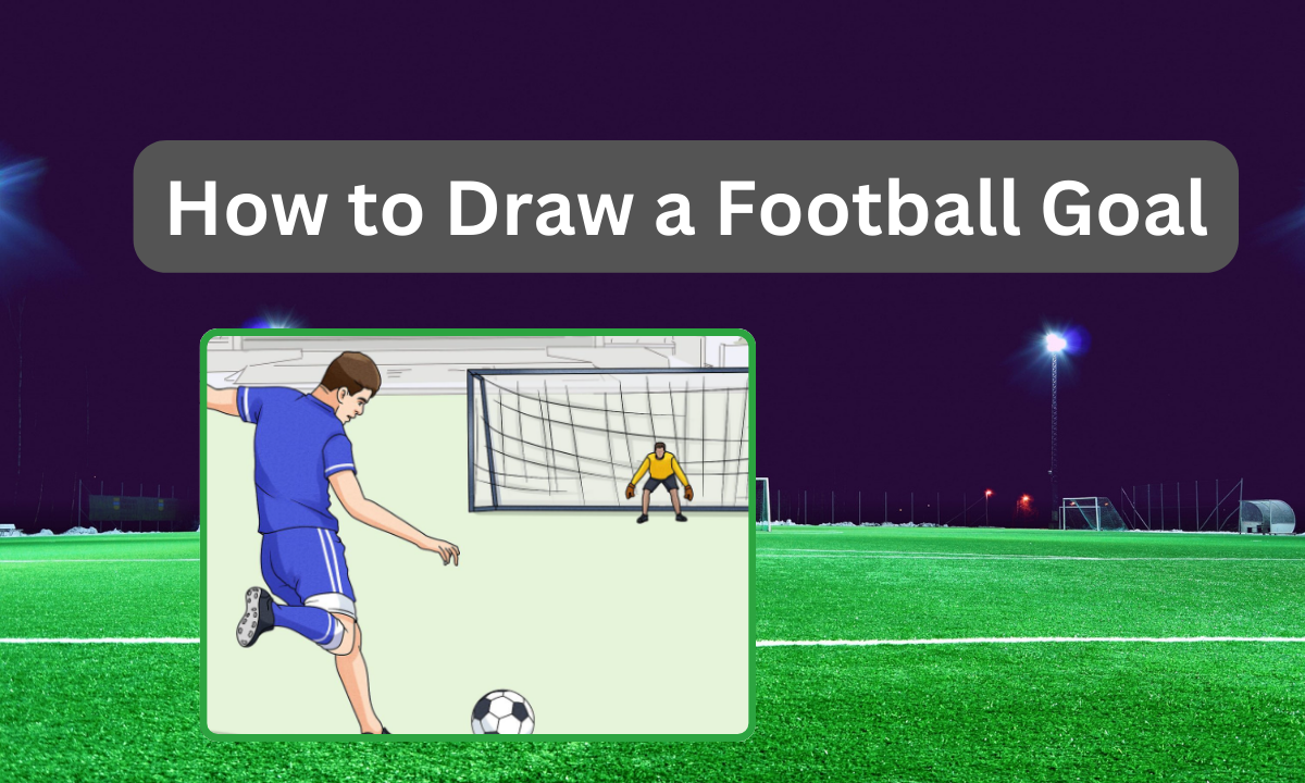 how to draw a football goal